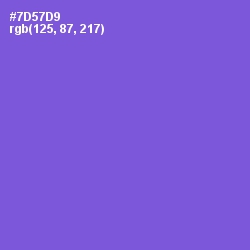 #7D57D9 - Fuchsia Blue Color Image