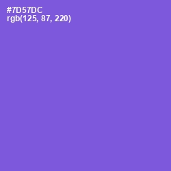 #7D57DC - Fuchsia Blue Color Image