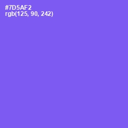 #7D5AF2 - Moody Blue Color Image