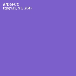 #7D5FCC - Fuchsia Blue Color Image