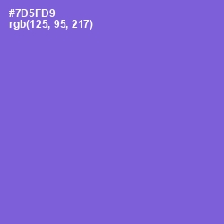#7D5FD9 - Fuchsia Blue Color Image