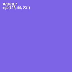 #7D63E7 - Moody Blue Color Image