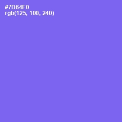 #7D64F0 - Moody Blue Color Image