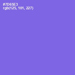 #7D65E3 - Moody Blue Color Image