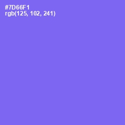 #7D66F1 - Moody Blue Color Image