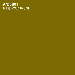 #7D6B01 - Yukon Gold Color Image