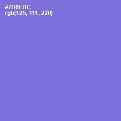 #7D6FDC - Moody Blue Color Image