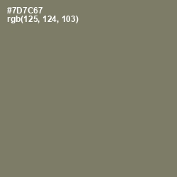 #7D7C67 - Limed Ash Color Image