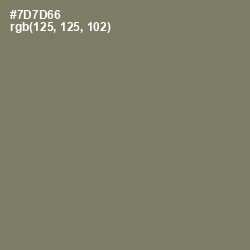 #7D7D66 - Limed Ash Color Image