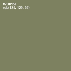 #7D815F - Glade Green Color Image