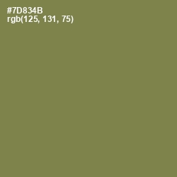 #7D834B - Glade Green Color Image