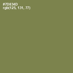 #7D834D - Glade Green Color Image