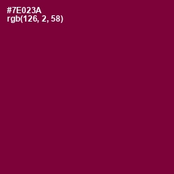 #7E023A - Siren Color Image