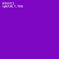 #7E07C3 - Purple Heart Color Image