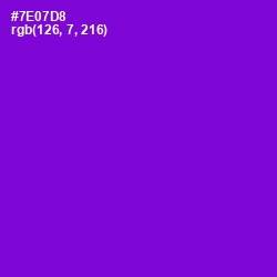 #7E07D8 - Purple Heart Color Image