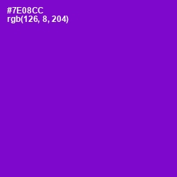 #7E08CC - Purple Heart Color Image