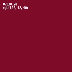 #7E0C28 - Claret Color Image