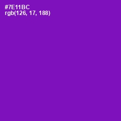 #7E11BC - Purple Color Image