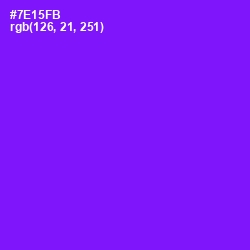 #7E15FB - Purple Heart Color Image