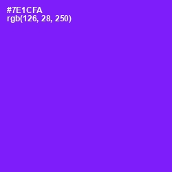 #7E1CFA - Purple Heart Color Image