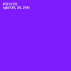#7E1CFE - Purple Heart Color Image