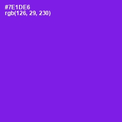 #7E1DE6 - Purple Heart Color Image