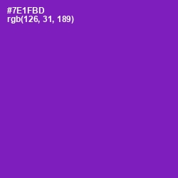 #7E1FBD - Royal Purple Color Image
