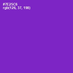 #7E25C6 - Purple Heart Color Image