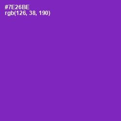 #7E26BE - Royal Purple Color Image