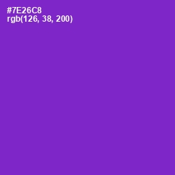 #7E26C8 - Purple Heart Color Image