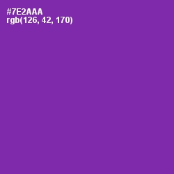 #7E2AAA - Royal Purple Color Image