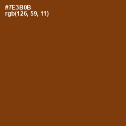 #7E3B0B - Peru Tan Color Image