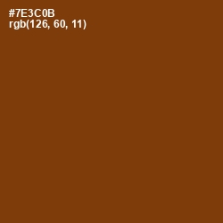 #7E3C0B - Peru Tan Color Image