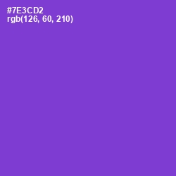 #7E3CD2 - Purple Heart Color Image