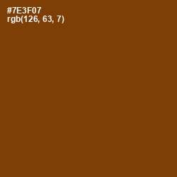 #7E3F07 - Peru Tan Color Image