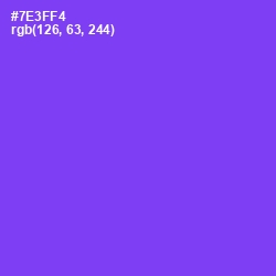 #7E3FF4 - Purple Heart Color Image