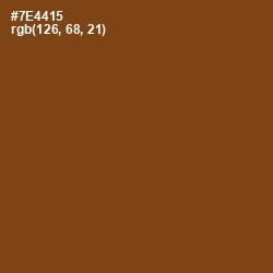 #7E4415 - Raw Umber Color Image