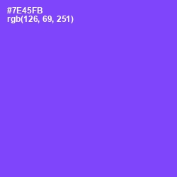 #7E45FB - Fuchsia Blue Color Image
