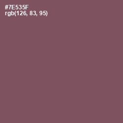 #7E535F - Russett Color Image