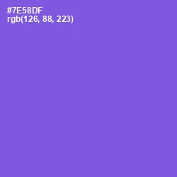 #7E58DF - Fuchsia Blue Color Image