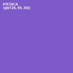 #7E59CA - Fuchsia Blue Color Image