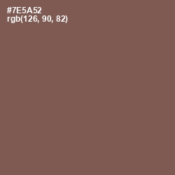 #7E5A52 - Russett Color Image