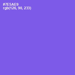 #7E5AE9 - Moody Blue Color Image