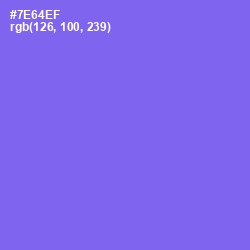 #7E64EF - Moody Blue Color Image