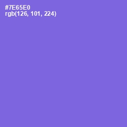 #7E65E0 - Moody Blue Color Image