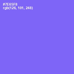 #7E65F8 - Moody Blue Color Image
