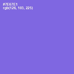 #7E67E1 - Moody Blue Color Image