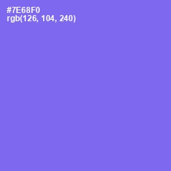 #7E68F0 - Moody Blue Color Image