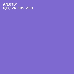 #7E69D1 - Moody Blue Color Image