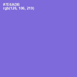 #7E6ADB - Moody Blue Color Image